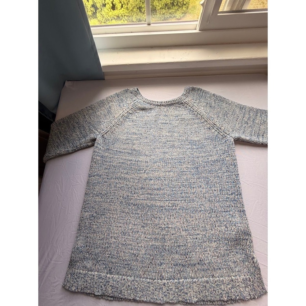 VTG Gap Women's Marled Cotton Knit Sweater Raglan Sleeve Crew Neck Size Large